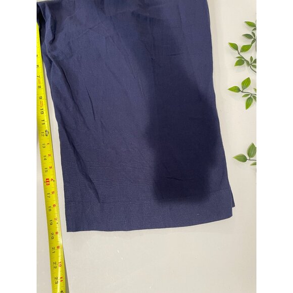 Land N Sea Womens 3XNavy Linen-Blend Drawstring Pants With Elastic Waist&Pockets - Picture 15 of 15